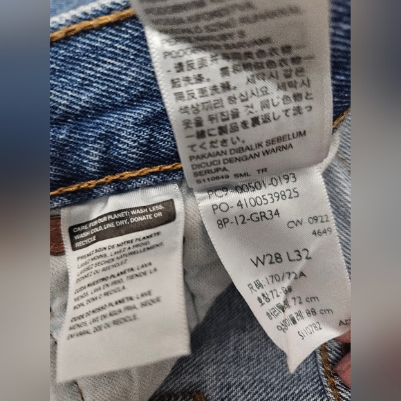 Levi's 501 Original Fit Men's Jeans Straight Leg medium stonewash W28 L32 - Picture 5 of 6